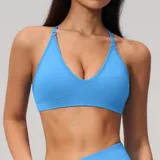 SB3597-1 · Lake Blue Lake Blue Running Yoga Women's Supportive Bra Halter Neck Backless