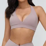 SB4518-4 · Smoky Purple Smoky Purple Women's Running Supportive Sports Bra V Neck Backless
