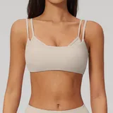 Spruce Grey Yoga Women's Supportive Sports Bra Backless Tank Strappy