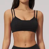SB5079-2 · Jet Black Jet Black Yoga Women's Supportive Sports Bra Backless Tank Strappy