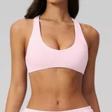 SB5558-3 · Falling Blossom Pink Falling Blossom Pink Women's Running Active Supportive Bra Cross Back Backless