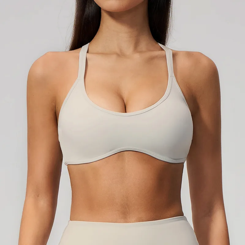 Pilates Yoga Women's Supportive Bra V Neck Backless