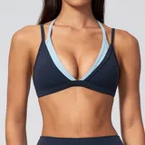 SB6116-5 · Deep Well Blue Deep Well Blue Women's Outdoor Fitness Supportive Sports Bra Backless Layered