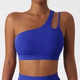 Klein Blue Women's Running Yoga Supportive Sports Bra Backless Tank