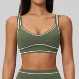 SB7028-3 · Smoky Moss Smoky Moss Women's Brushed Yoga Fitness Supportive Sports Bra Backless
