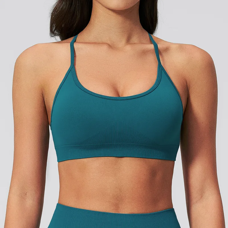 Women's Seamless Running Supportive Bra Backless Strappy Fitted