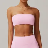 Sakra Pink Women's Yoga Supportive Sports Bra Bare Feel Fitted