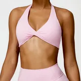 SB8503-4 · Sakra Pink Sakra Pink Women's Breathable Running Supportive Bra Halter Neck Backless