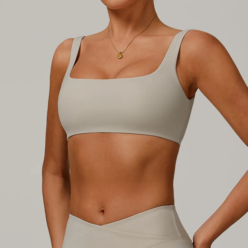 Women's Fitted Running Fitness Supportive Sports Bra Backless