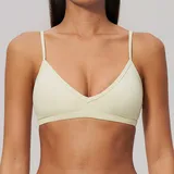 Cream Almond Women's Brushed Breathable Supportive Bra V Neck Backless