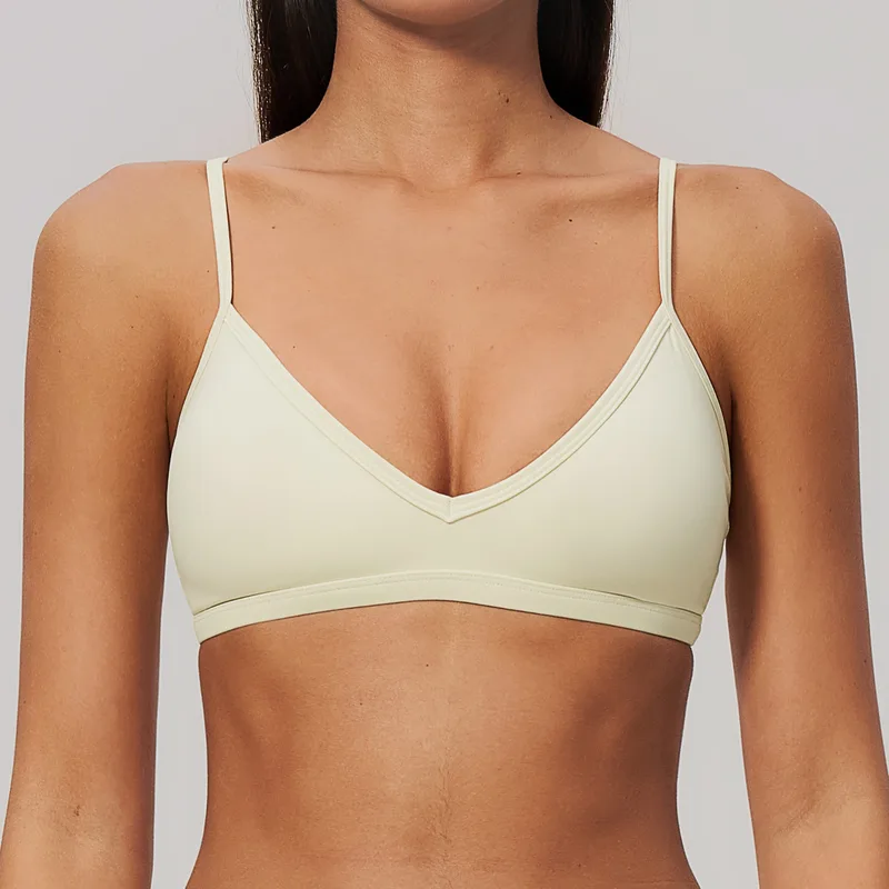Women's Brushed Breathable Supportive Bra V Neck Backless