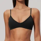 SB9599-2 · Jet Black Jet Black Women's Brushed Breathable Supportive Bra V Neck Backless