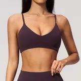 SB9616-5 · Ink Purple Ink Purple Women's Yoga Fitness Supportive Sports Bra V Neck