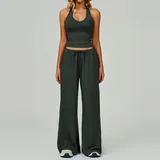 Volcanic Ash Tank Top + Leggings Yoga Set 3058
