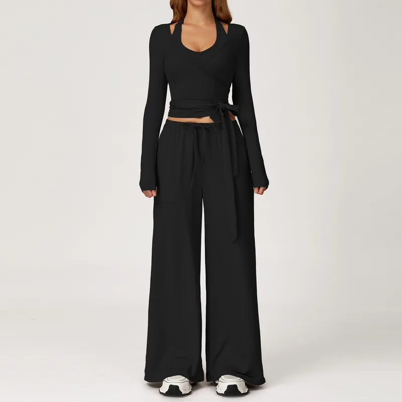 Long Sleeve + Tank Top + Leggings Yoga Set 3058
