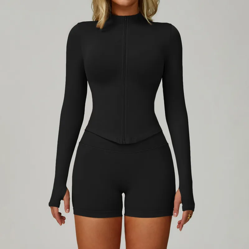 Jacket + Shorts Yoga Set 7790