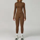 Espresso Jacket + Leggings Yoga Set 7790