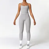 SET8519C-8 · Frost Grey Frost Grey Tank Top + Leggings Yoga Set 8519