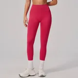 SL2557-3 · Vivid Red Vivid Red Women's Stretch Seamless Yoga Leggings High Waist Fitted
