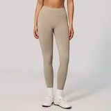 SL4535-1 · Light Khaki Light Khaki Running Seamless Yoga Leggings High Waist Fitted Women's
