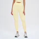 Moonlight Yellow Running Women's Seamless Yoga Leggings Tummy Control Fitted