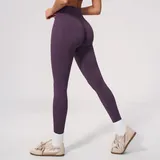 SL7655-3 · Plum Purple Plum Purple Running Women's Seamless Yoga Leggings Tummy Control Fitted