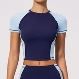 ST2567-3 · Dark Navy Dark Navy Women's Short Sleeve Top Running Short Sleeve Fitted
