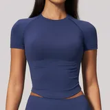 ST4535-4 · Hazy Dai Blue Hazy Dai Blue Seamless Breathable Women's Short Sleeve Top Short Sleeve