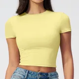 ST8743-1 · Lemon Yellow Lemon Yellow Running Pilates Women's Short Sleeve Top Short Sleeve