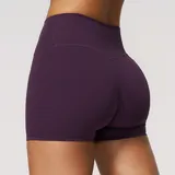 TL8519-15 · Soy Purple Soy Purple Women's Brushed Running Yoga Shorts High Waist Fitted