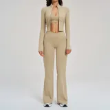 TS2539-1 · Light Camel Light Camel Running Outdoor Women's Yoga Activewear Set 3 Piece