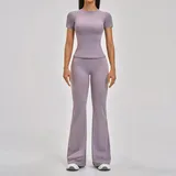 TS2546-1 · Hyacinth Purple Hyacinth Purple Women's Fitness Yoga Activewear Set Quick Dry Fitted