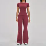 TS2546-4 · Retro Red Retro Red Women's Fitness Yoga Activewear Set Quick Dry Fitted