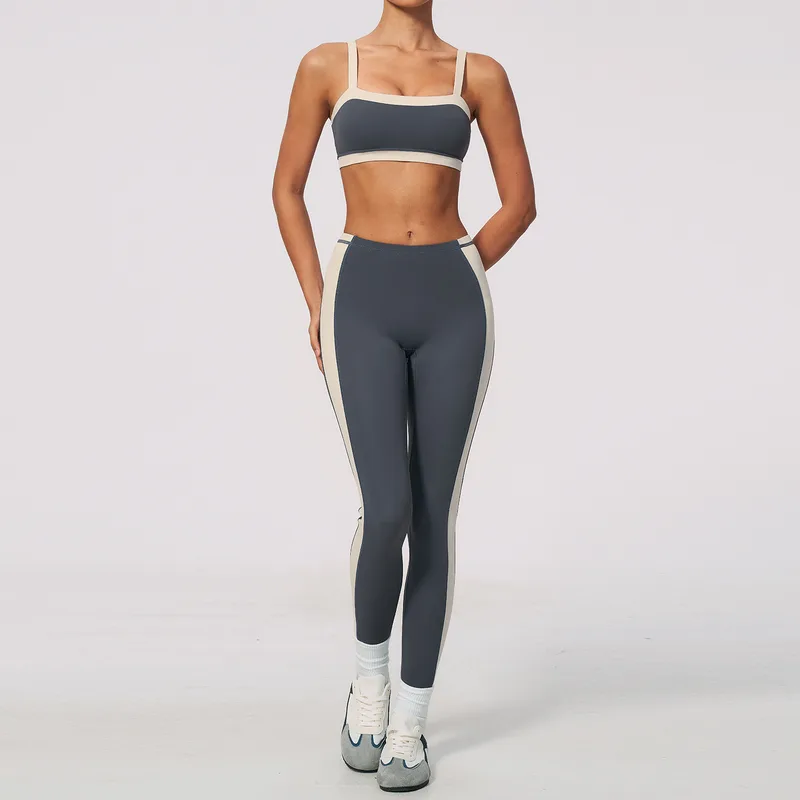 Women's Bare Feel Yoga Set Backless Breathable Fitted