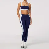 TS2567-3 · Dark Navy Dark Navy Women's Bare Feel Yoga Set Backless Breathable Fitted