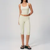 TS3560-1 · Shell Yellow Shell Yellow Women's High Stretch Yoga Activewear Set Quick Dry