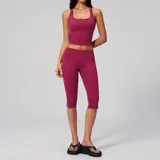 Rouge Red Women's High Stretch Yoga Activewear Set Quick Dry
