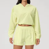 Lemon Yellow Women's Yoga Activewear Set Running Outdoor Quick Dry
