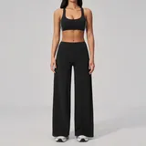 TS4539-3 · Black White Clash Black White Clash High Stretch Breathable Women's Yoga Set Backless Fitted