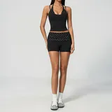 TS4549-3 · Black White Dot Black White Dot Women's Yoga Set Tummy Control Running Halter Neck