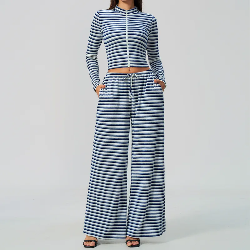 Breathable Women's Yoga Set Wide Leg Slimming Relaxed