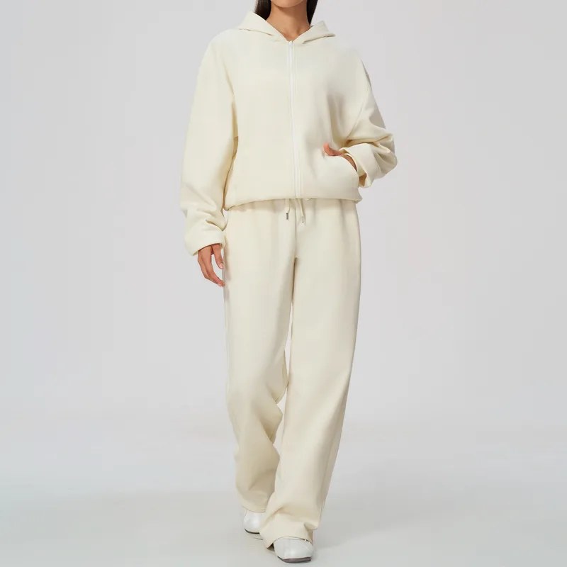 Women's Yoga Activewear Set Thermal Relaxed Fit Hooded