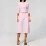 Falling Blossom Pink Women's Training Yoga Activewear Set High Waist Fitted