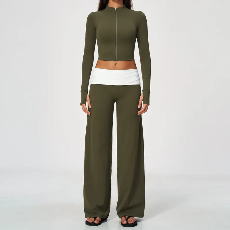 Women's Flared Yoga Activewear Set 2 Piece Fitted