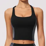 TT2567-2 · Jet Black Jet Black Women's Running Sleeveless Tank Top Bare Feel Stretch