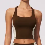 Espresso Black Women's Running Sleeveless Tank Top Bare Feel Stretch