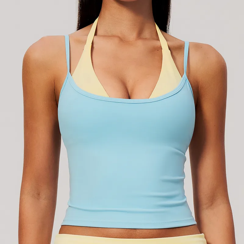 Running Women's Sleeveless Tank Top Halter Neck Strappy