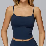 Badge Blue Women's Sleeveless Tank Top Yoga Backless Brushed Cutout