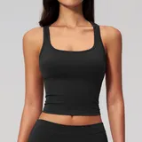 TT3560-2 · Jet Black Jet Black Pilates Women's Sleeveless Workout Tank Top Breathable Slimming