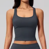 Mist Grey Pilates Women's Sleeveless Workout Tank Top Breathable Slimming